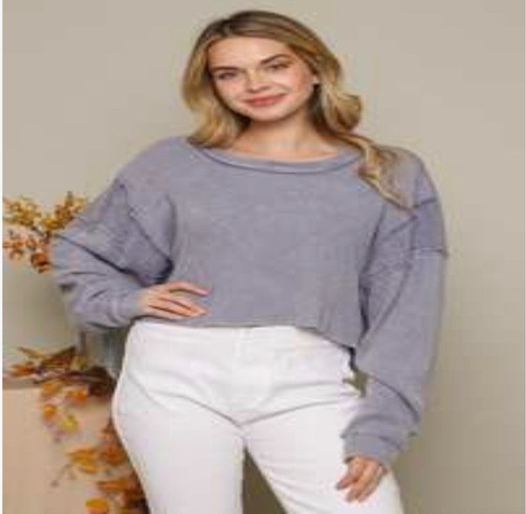 Washed Top w/ sleeves