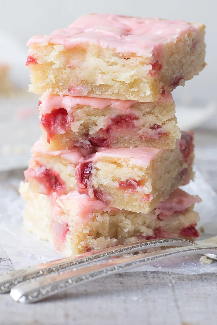 Strawberry Lemon Blondies