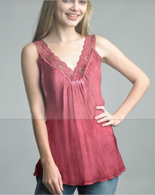 Mauve Lace Tank Tempo Paris